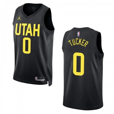 Utah Jazz #0 Talen Horton-Tucker Men's Black Nike NBA 2022-23 Statement Edition Jersey Men's